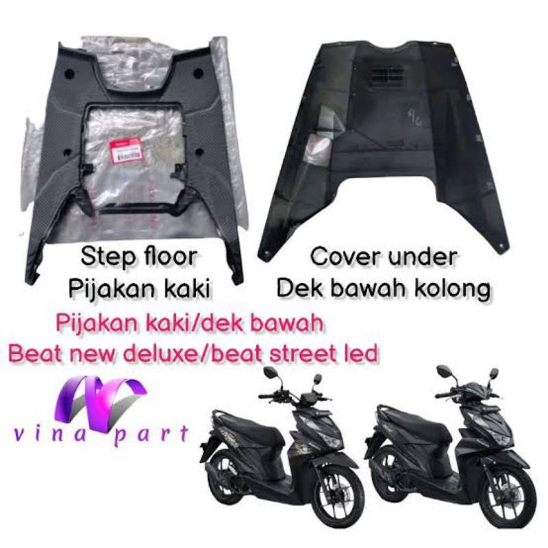 Cover dek atas kaki dan dek bawah honda beat new deluxe