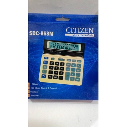 

[COD] Kalkulator / Calculator Citizen Sdc-868m TERUJI Kode 754