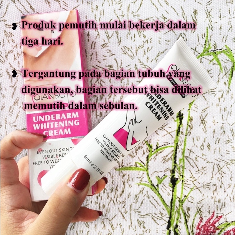 underarm Whitening Cream Original import Pemutih Ketiak Pemutih Selangkangan 60ml Ampuh Pencerah Ketiak Underarm Cream Pemutih Ketiak Sikut Dengkul Dan Lutut