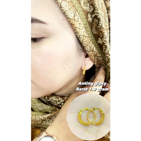 anting gipsy emas 8k
