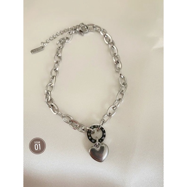 Gelang Rantai Dewasa Titanium Fashion Perhiasan Simple Dan Cantik N20102201