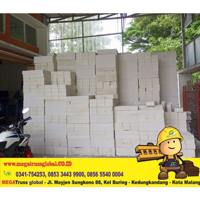 HARGA PERKUBIK Ready Stok Bata ringan - hebel - bata putih eceran - retail - kubikan merk bricon, fa