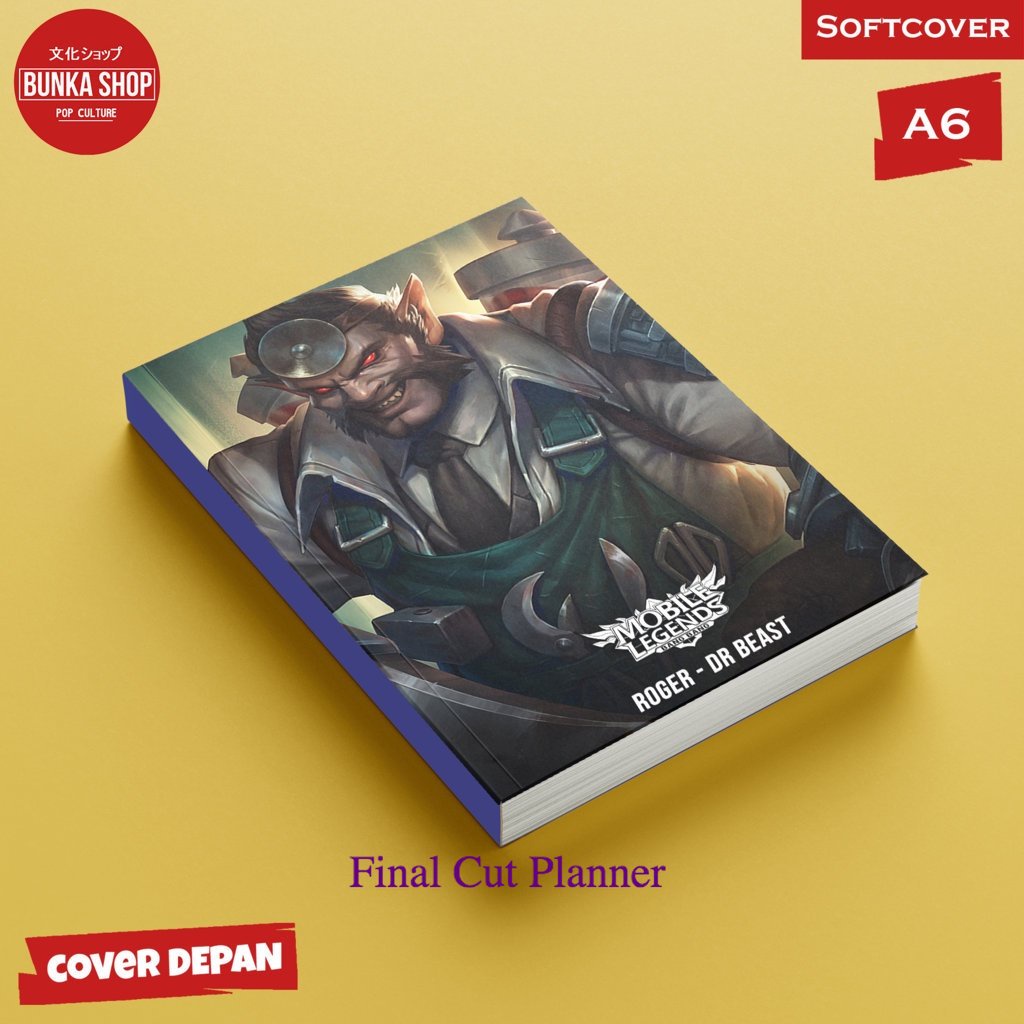 

Pocket Note Mobile Legends Roger Dr Beast Softcover A^ Buku Tulis catatan Notes Agenda Planner Jurnal .