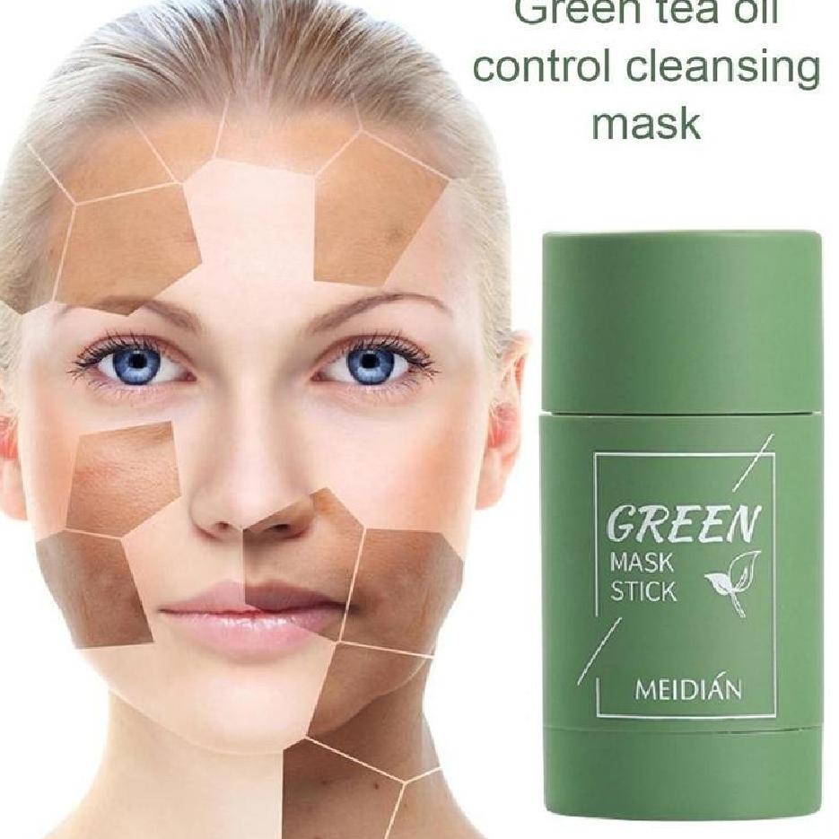 NEW871TKR MEIDIAN Green Tea Mask Cleansing Clay Stick Masker wajah Masker Pembersih komedo/Cleansing