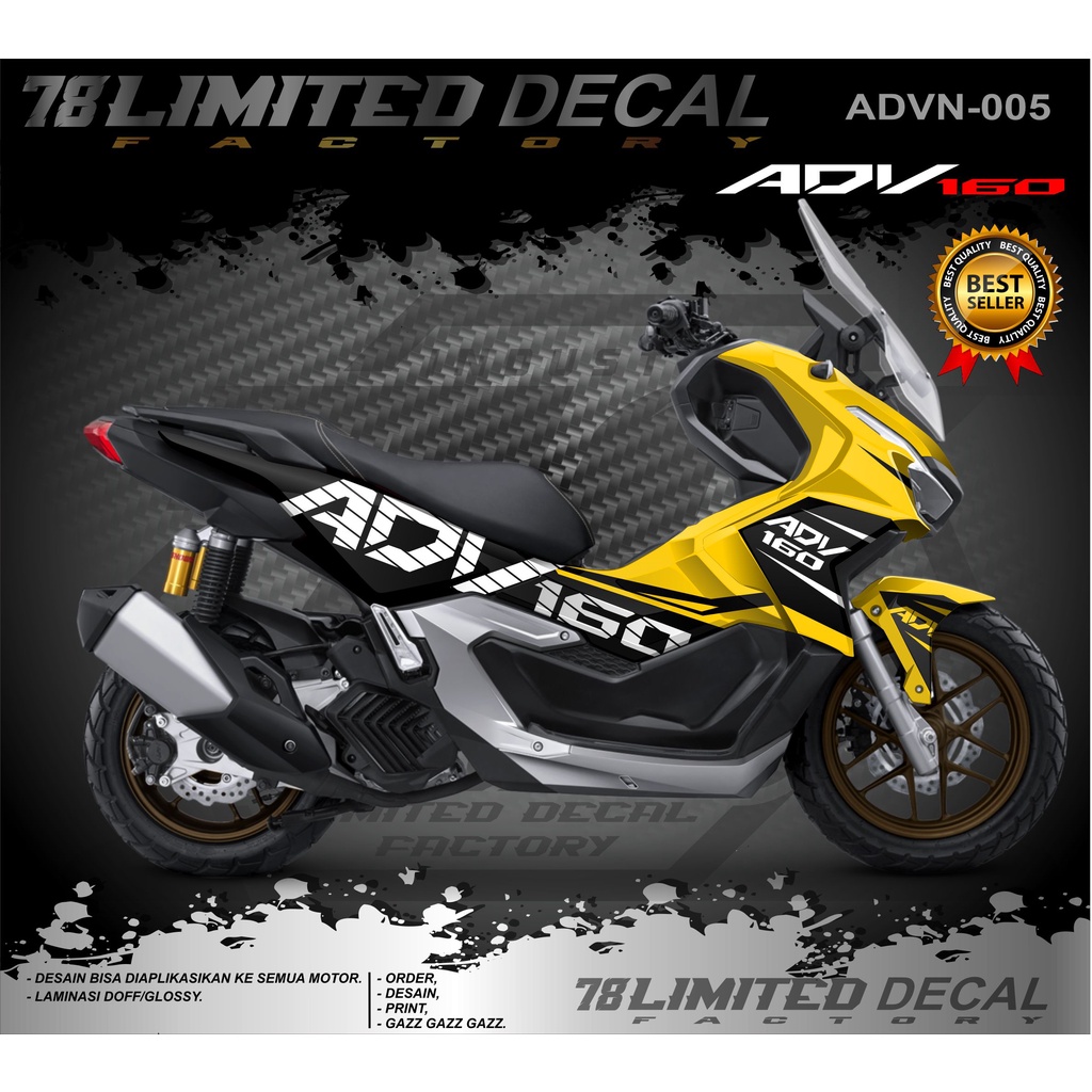 Modifikasi Honda ADV 160 2022-Stiker Dekal ADV 160 Disain Motif Minimalis ADVN 005