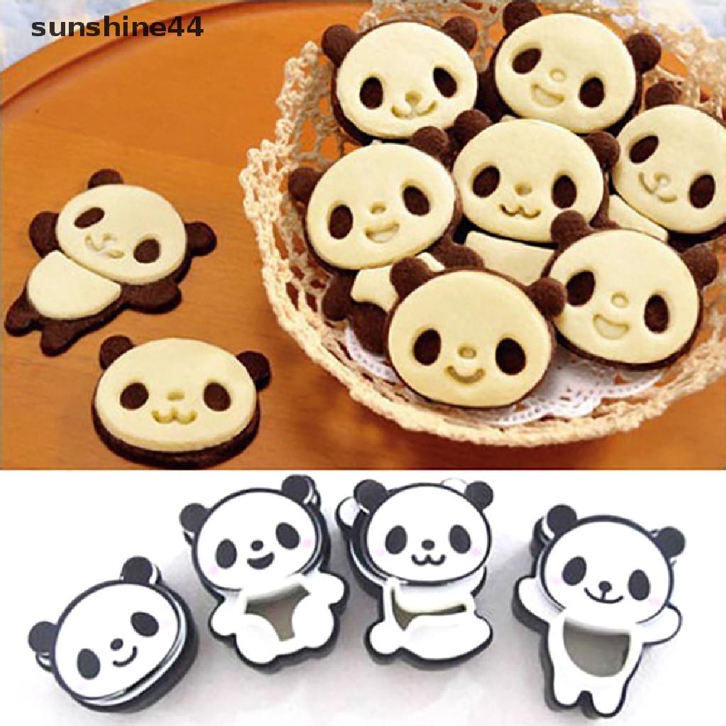 Sunshine 1 Kotak Cetakan Nasi / Roti / Kue / Biskuit Bentuk Panda Lucu