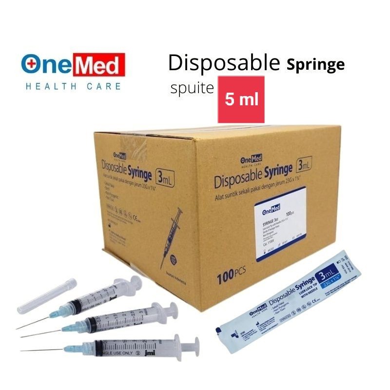 spuit 5ml disposable syiringe onemed spuit 5cc