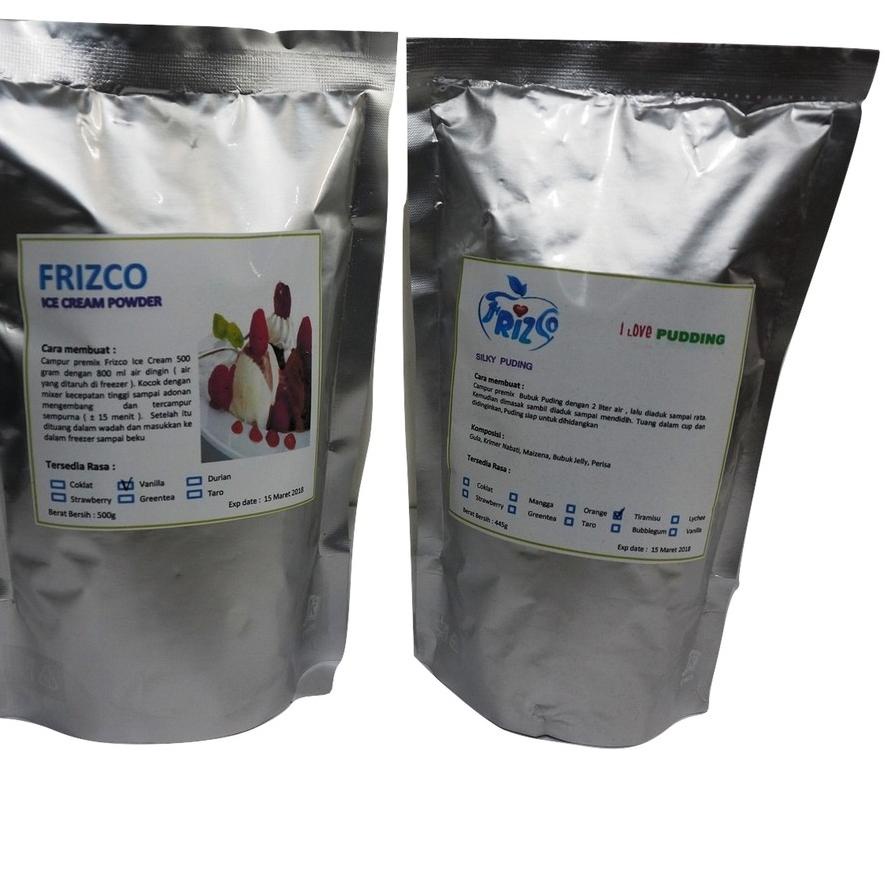 

READY ✅Frizco Ice cream powder, bubuk es krim frisco 500gr Coklat Taro Strawberry Durian Greentea Vanilla|SQ1