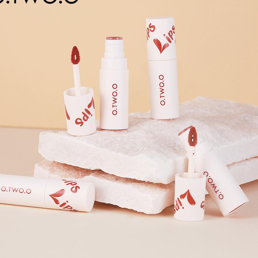 Harga Promo--[BPOM] O.TWO.O Lip Clay Velvet Cream Matte Lipstick Waterproof Lip Tint & Cheek Mud Otw