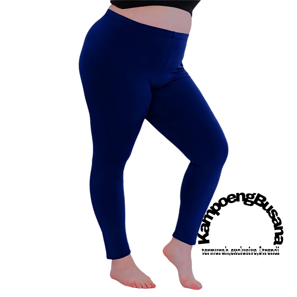 Celana Legging Panjang Basic Jumbo Wanita Muat 60-90 Kg