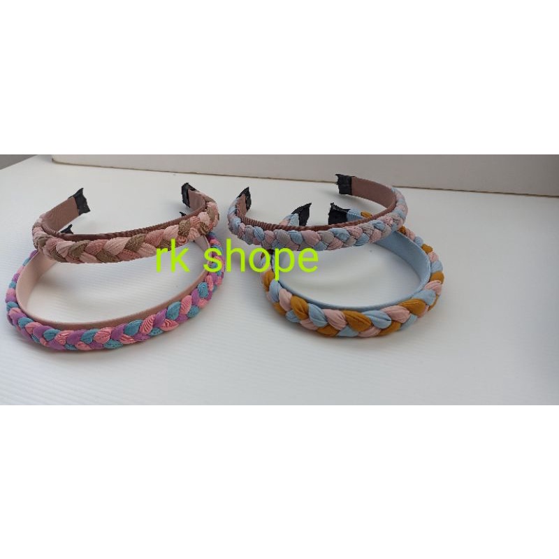 bandana korea kepang warna bando kepang warna headband korea wanita