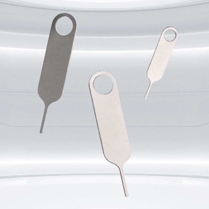 1pc Alat Pembuka Tray Sim Card Universal Bahan Stainless Steel Untuk Smartphone
