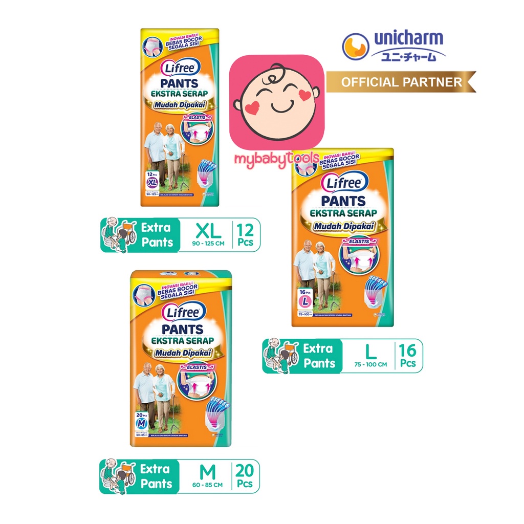 LIFREE POPOK CELANA DEWASA EKSTRA SERAP M20 L16 XL12