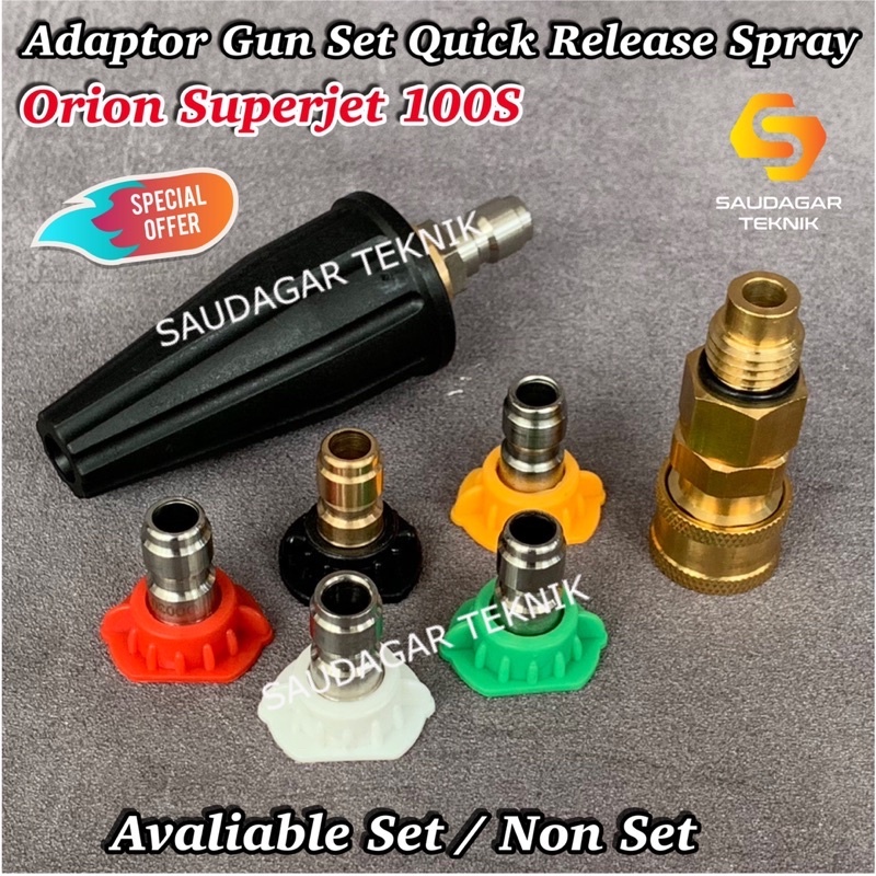 Premium (Mount) Adaptor QUICK RELEASE Gun Orion 100S Quick Coupler Jet Cleaner Orion Superjet 100S