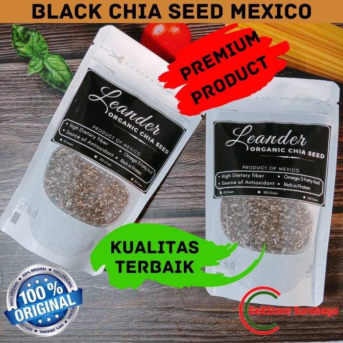 

CHIA SEED ORGANIC Mexico Grade A 1 KG Chiaseed Original 1 kilogram biji chia cia seed Black chiaseeds murah asli Premium Quality