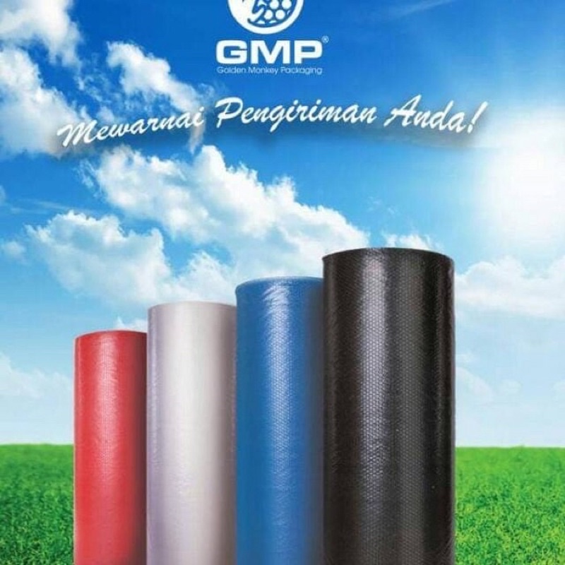 Bubblewrap Roll Tebal Plastik Bungkus Packing GMP 125 x 50 CM Bening Hitam