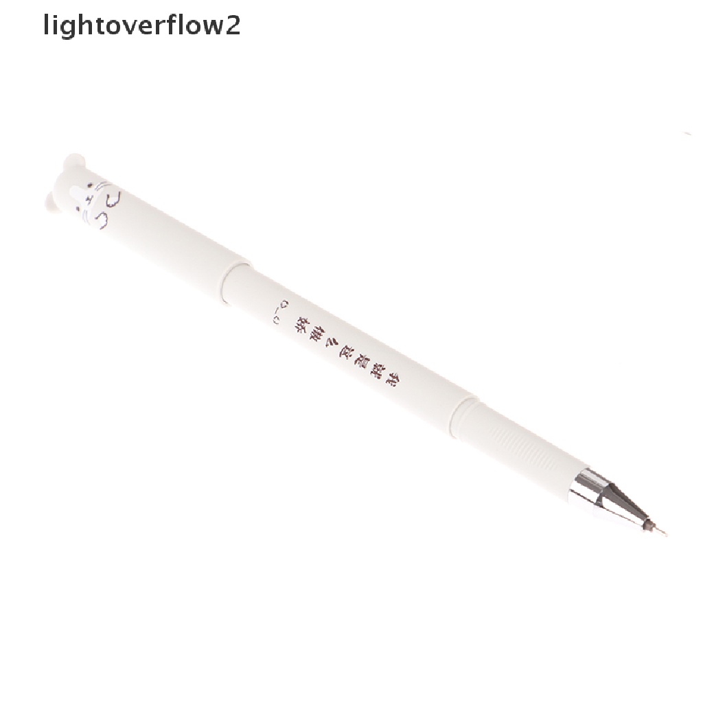 (lightoverflow2) 4pcs / Set Pulpen Gel 0.35mm Bisa Dihapus Untuk Sekolah / Kantor