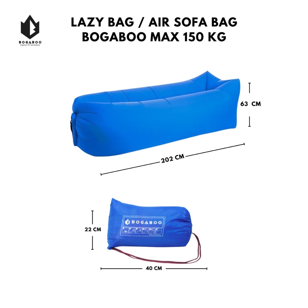 Bisa COD Lazy bag / Lazybag BOGABOO -  Kursi Angin - Kasur Santai Camping- Air Sofa Bag - Sofa Males