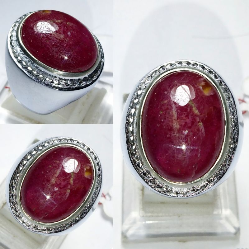 Cincin Batu Permata Ruby Natural Asli 100% Original Kualitas Super Istimewa