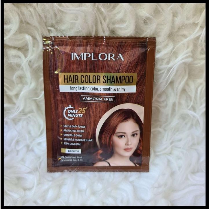 Implora - Hair Color Shampoo Pewarna Rambut Alami Sampo Tahan Lama Ok