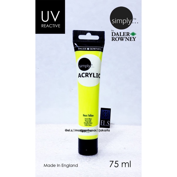 

Unik Daler Rowney Simply Acrylic Neon Yellow 75 Ml ( Cat Akrilik ) Berkualitas