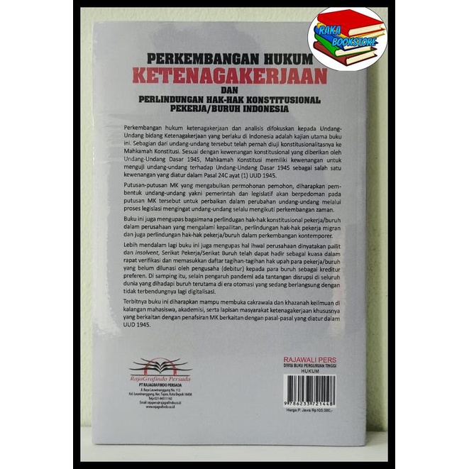 

DISKON TERBATAS !!! BUKU PERKEMBANGAN HUKUM KETENAGAKERJAAN RAJAWALI ORIGINAL TERLARIS
