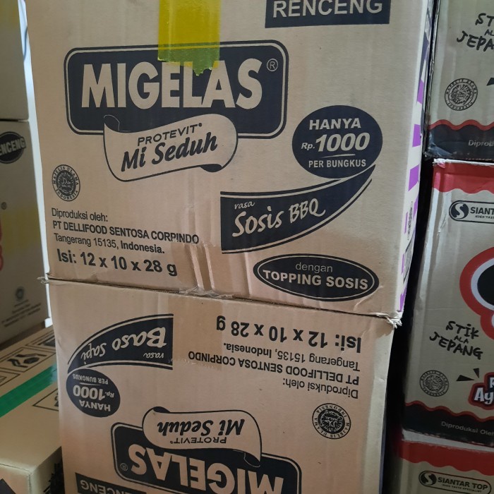 

migelas sachet 1 dus isi 12 renceng