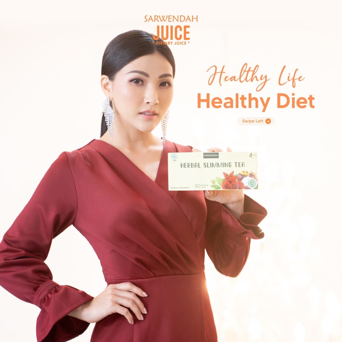 

ORIGINAL MURAH [ SARWENDAH TEA ] HERBAL SLIMMING TEA HALAL DARI SARWENDAH JUICE