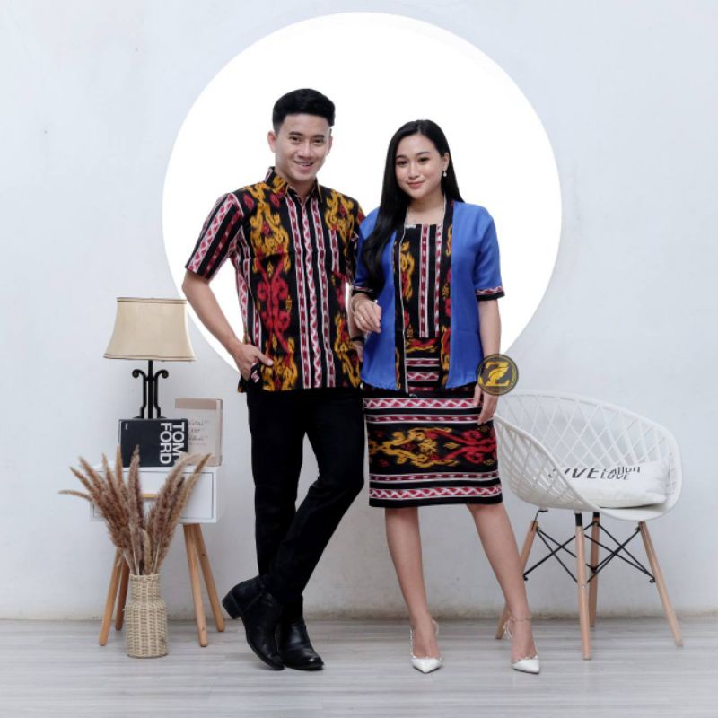 Batik couple Atasan Wanita Seragam Kerja Trending New Arrival M L XL