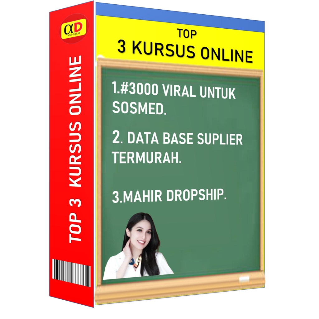 ECOURSE:3 IN 1 KURSUS ONLINE 3000+ Video Konten Viral untuk sosmed, Database Supplier Grosir - Katal