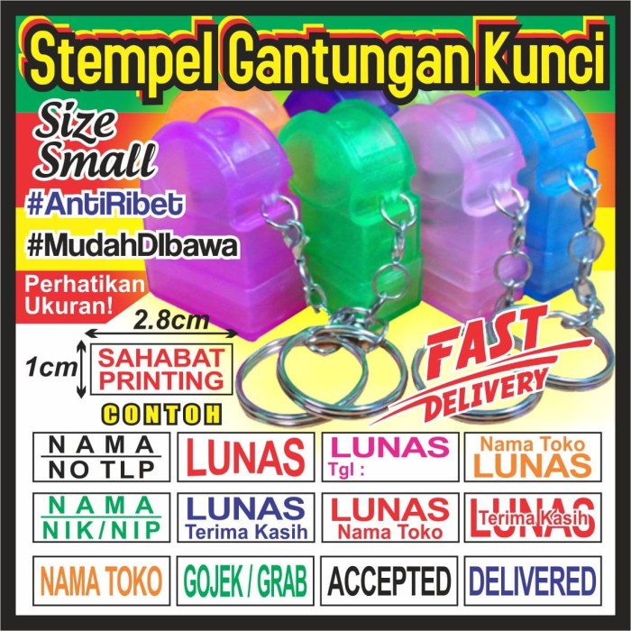 

Dijual Stempel Gantungan Kunci | Stempel Nama | Stempel Lunas | Stempel Toko Limited