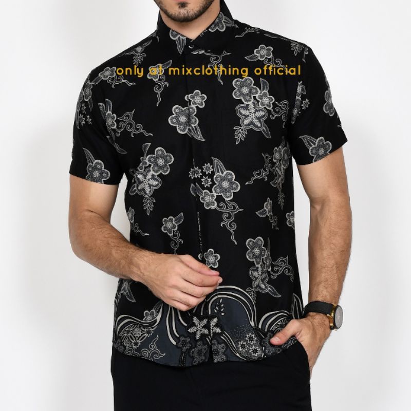 BAJU KEMEJA BATIK PRIA SLIM FIT LENGAN PENDEK LUIGI BATANI LBS 237