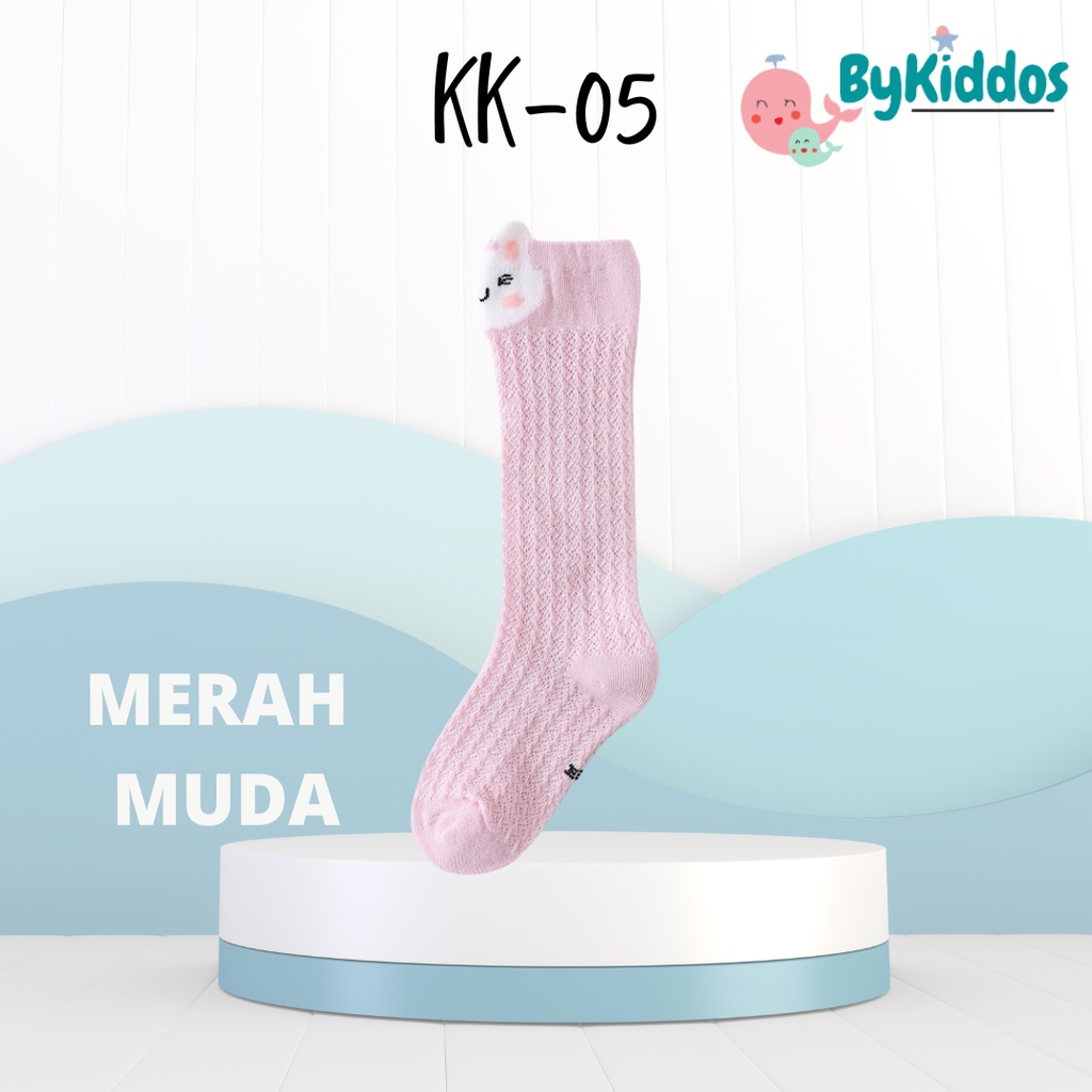 ByKiddos - Kaos Kaki Bayi Panjang Karakter Hewan Kaos Kaki Anak Perempuan Laki Laki Motif Animal Lucu Bahan Jaring Baby Socks Kids