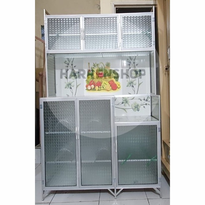 Rak Piring 3 Pintu Lemari Piring 3 Pintu Rak Piring Magic Com - Dapur / Kitchen