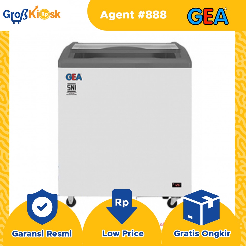 FREEZER GEA SLIDING KACA SD 103 100 LITER