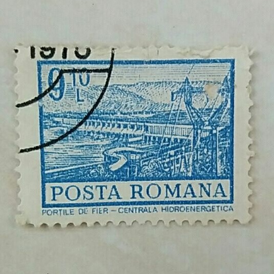 

(AD) Perangko Rumania 1972 Definitives - Buildings - Iron gate - Hydroelectric station 9,10L Used