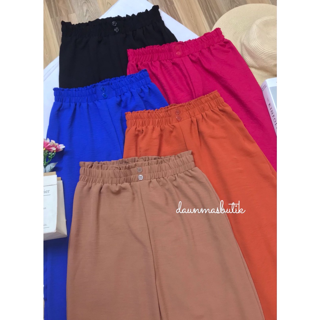 1KG MUAT 4PCS | KULOT CRINCLE KANCING DUA HITS OOTD ORIGINAL FASHION WANITA TERMURAH