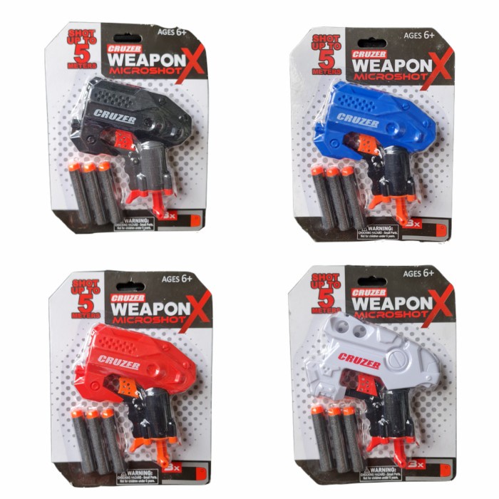 Wow Toys Kingdom Cruzer Weapon X Microshot Original Tembakan Peluru Busa Trendi