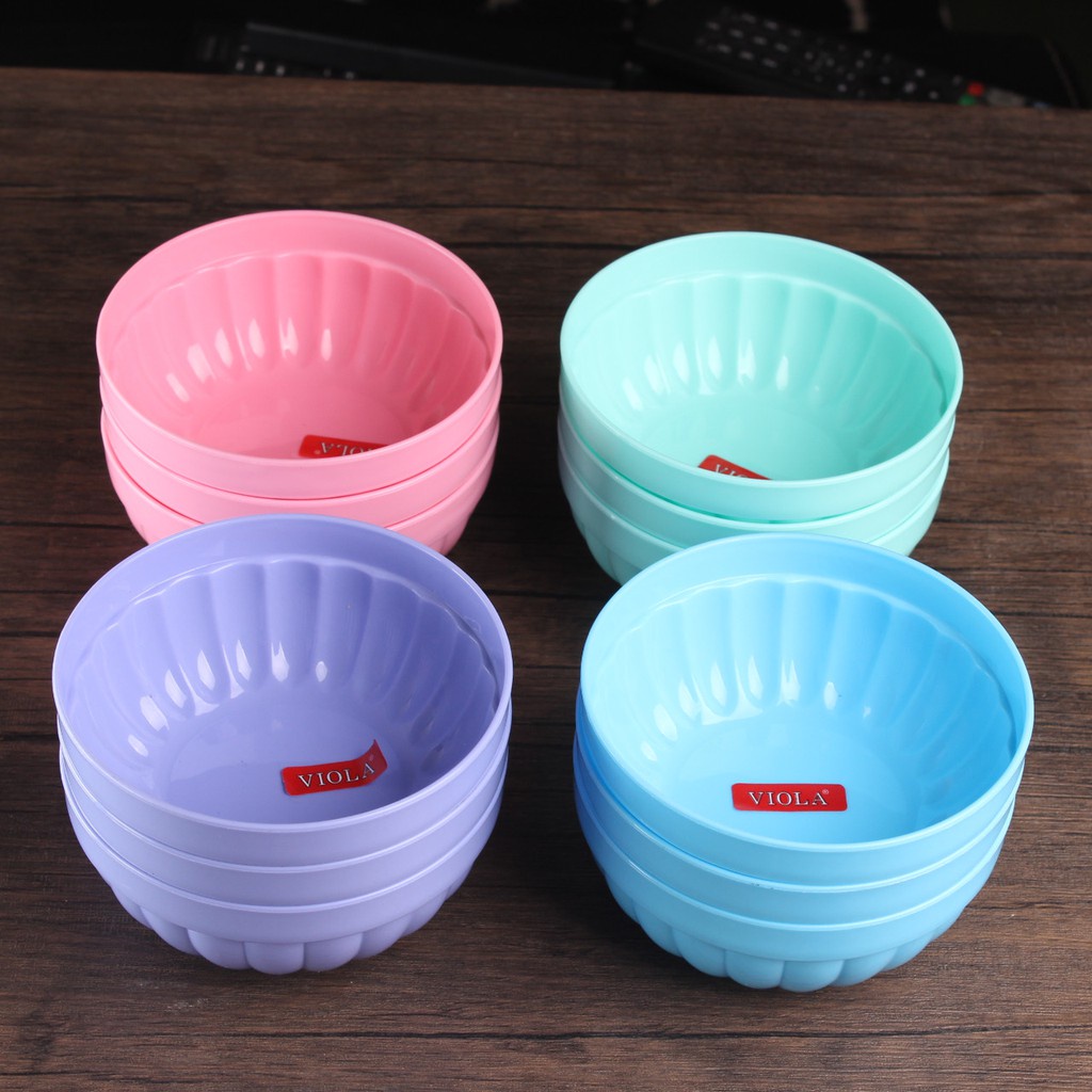 Viola Mangkok Bulat Plastik Amanda Dove Grabah Houseware