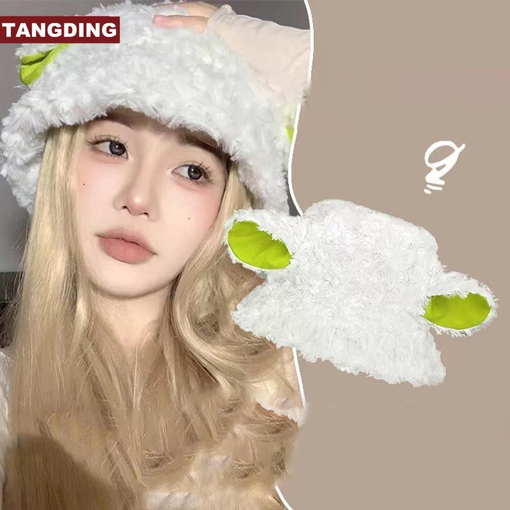 【COD Tangding】Topi Nelayan Dengan Pelindung Telinga Bahan Plush Hangat Untuk Perempuan