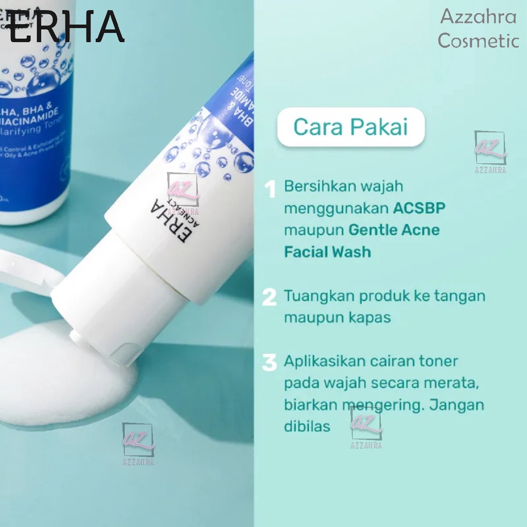 ERHA Acneact AHA BHA &amp; Niacinamide Clarifying Toner 60ml - Toner Wajah Berjerawat
