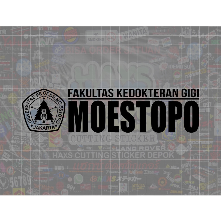 Cutting Sticker Kedokteran Moestopo Ukuran 20 Cm Untuk Motor Mobil