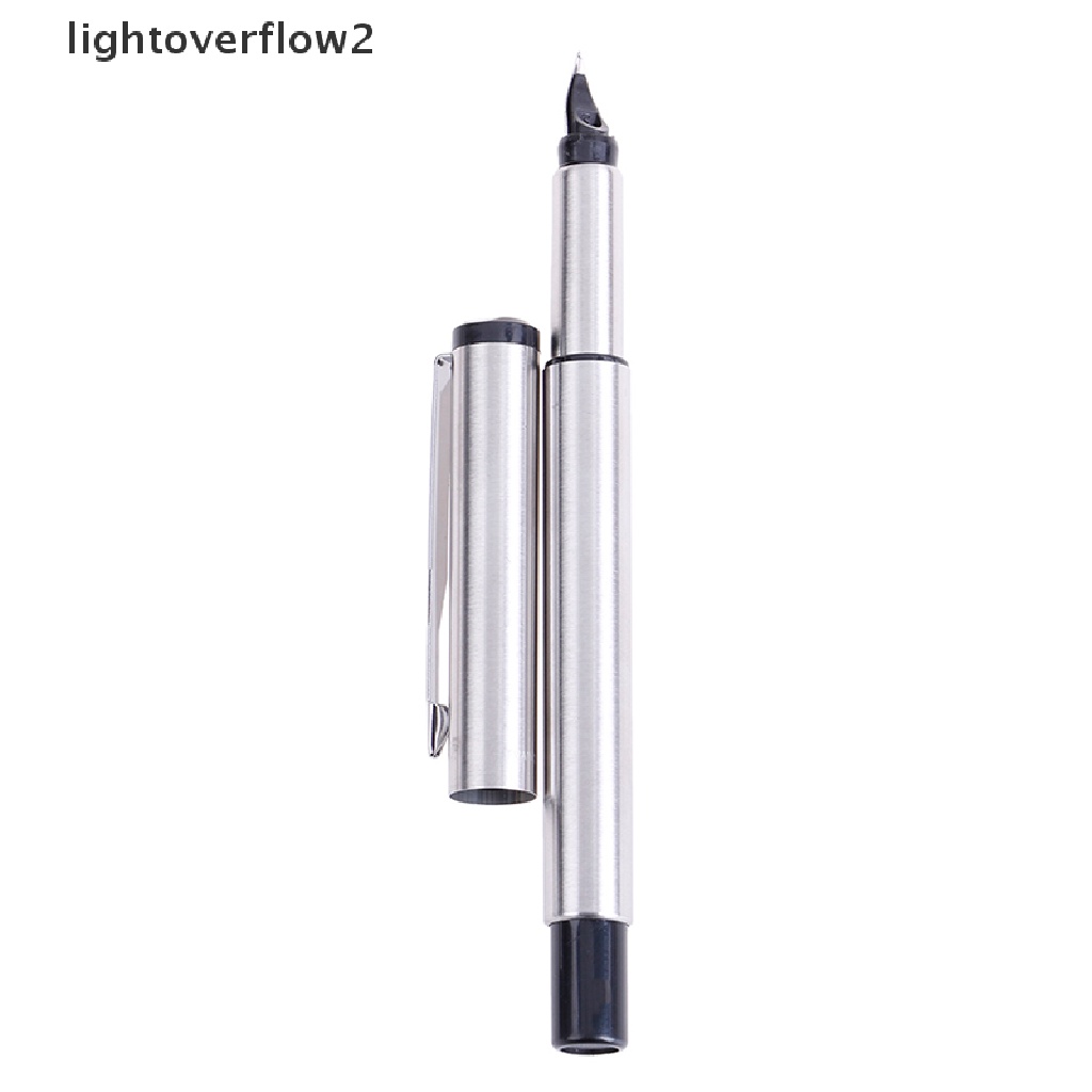 (lightoverflow2) 1pc Pulpen fountain 0.5mm Bahan metal Untuk Kantor / Sekolah