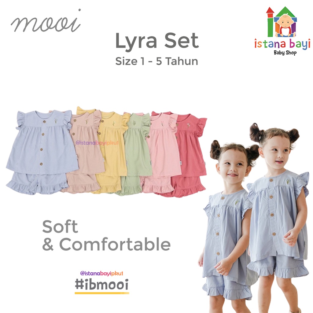 MOOI LYRA SET - Mooi Setelan Lyra Set - Setelan Anak Perempuan 1-5 Tahun