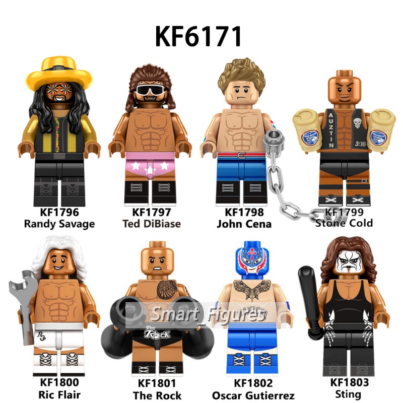 Mainan Action Figure Minifigures Pro-wrestling Randy Savage Ted DiBiase John Cena Steve Austin KF6171