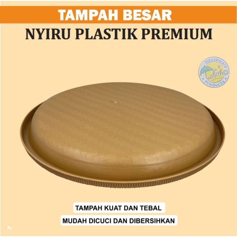 Tampah Besar 50 cm model rotan  anyaman plastik / Taktakan tumpeng / nampan tumpeng   /Nyiru Plastik Premium Tabitha 50 CM