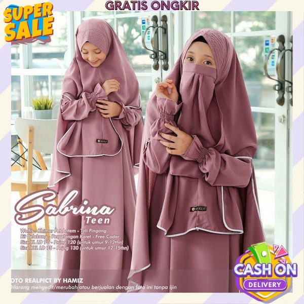 Baju Gamis Anak Perempuan Gaun Muslimah Anak Cewek Baju Gamis Anak Remaja Tanggung Kekinian Gsmis Sy