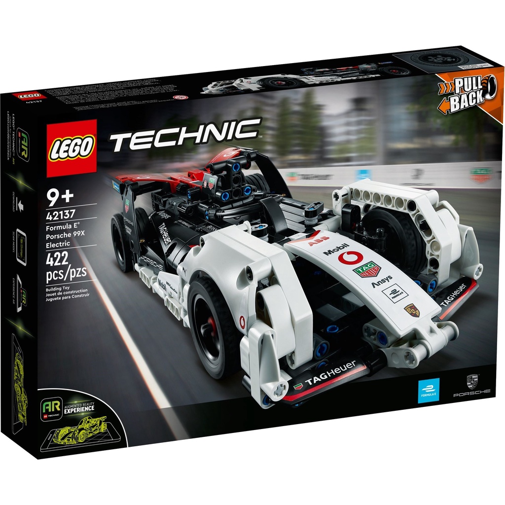 LEGO 42137 Technic Formula E Porsche 99X Electric Pull-Back Bricks Balok Mainan Lego Mobil Balap Leg