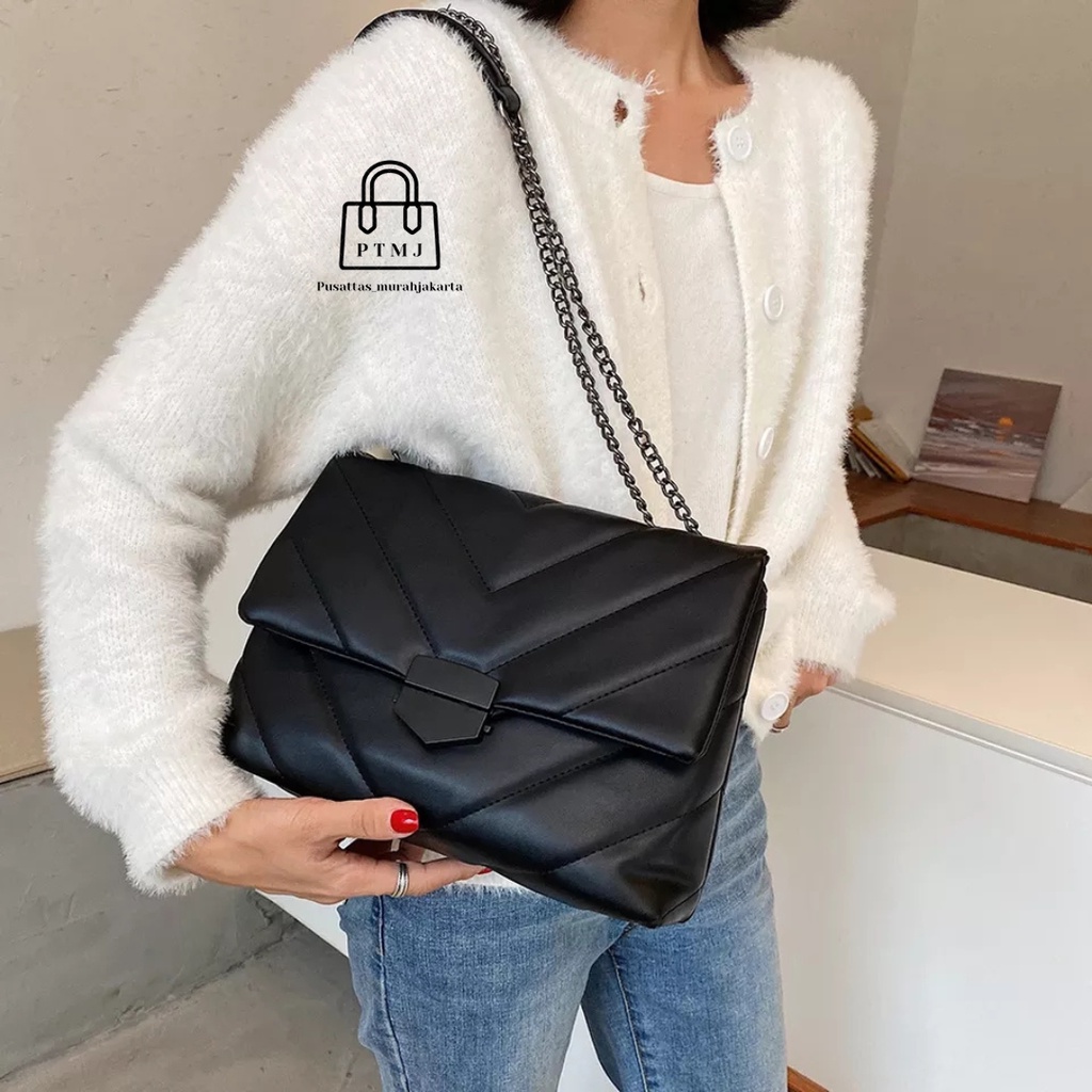 Safira bag wanita tas kuliah sling bag wanita terbaru model korea ( COD )