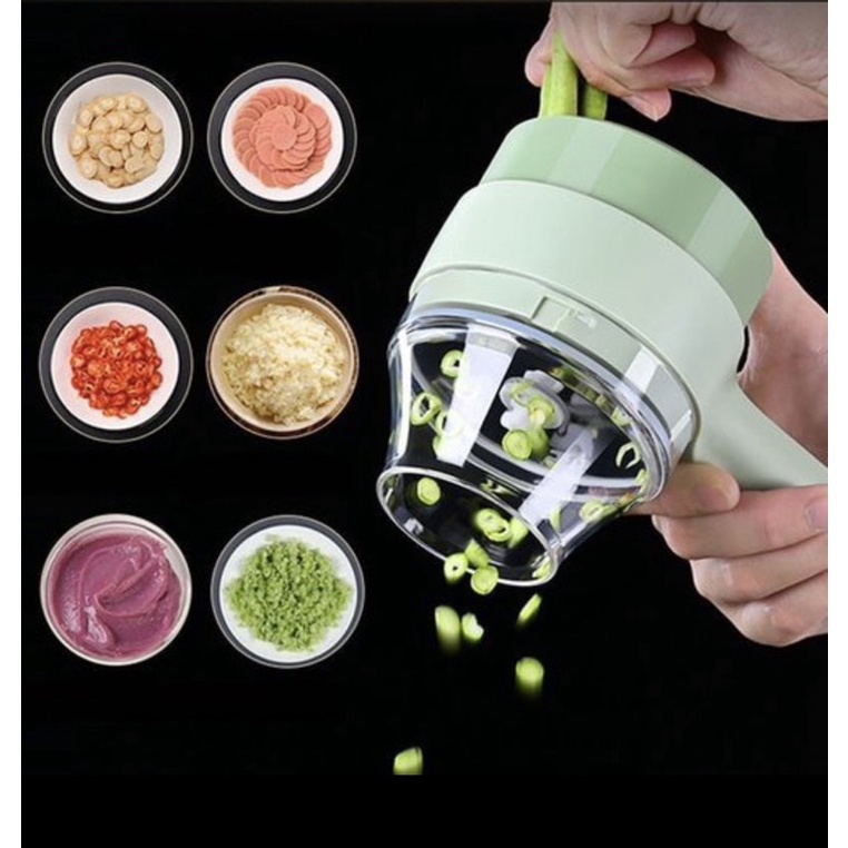 4in1 Set Alat Pemotong Sayuran / Food Chopper Elektrik Mini Wireless